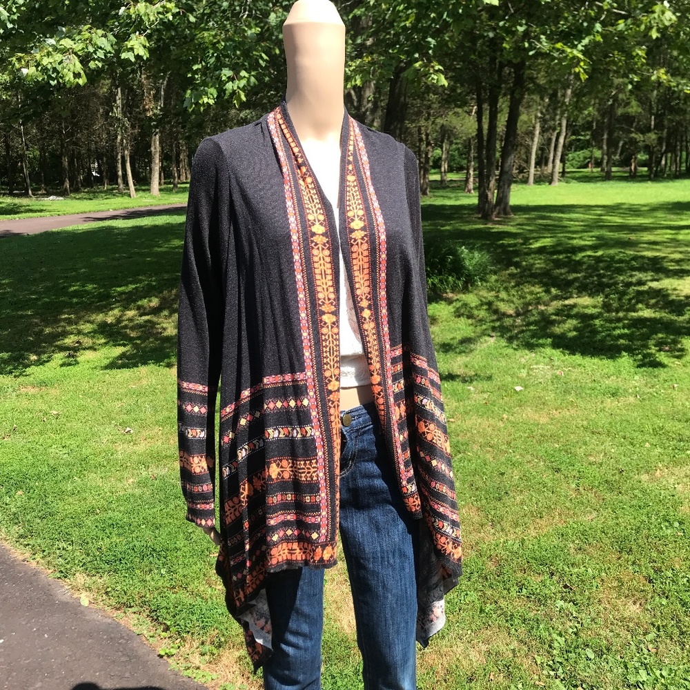 Anthropologie Open Front Cashmere Blend Cardigan L
